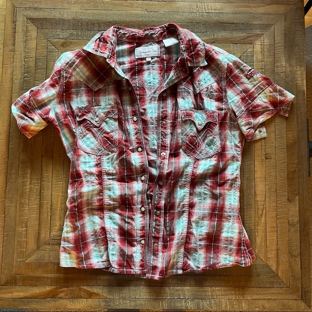 Ladies Panhandle short sleeve pearl snap